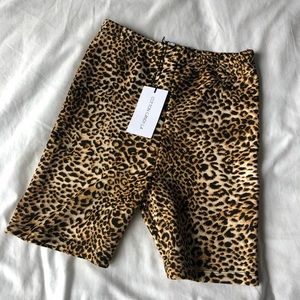 Cotton Candy LA cheetah biker shorts